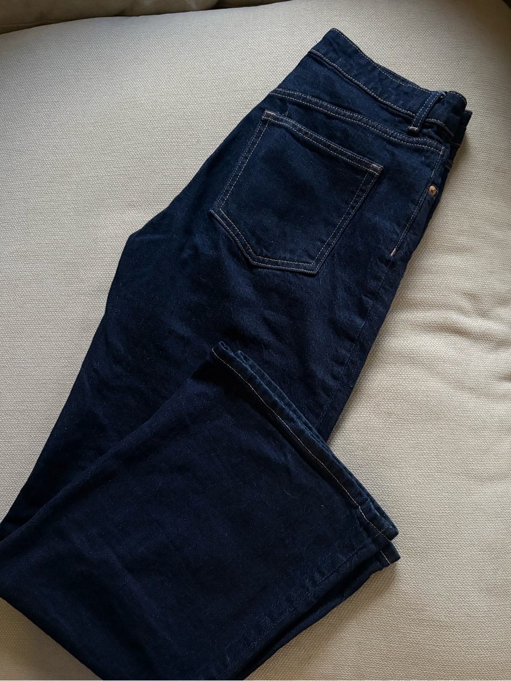 H&M Straight Jeans in Dark Blue